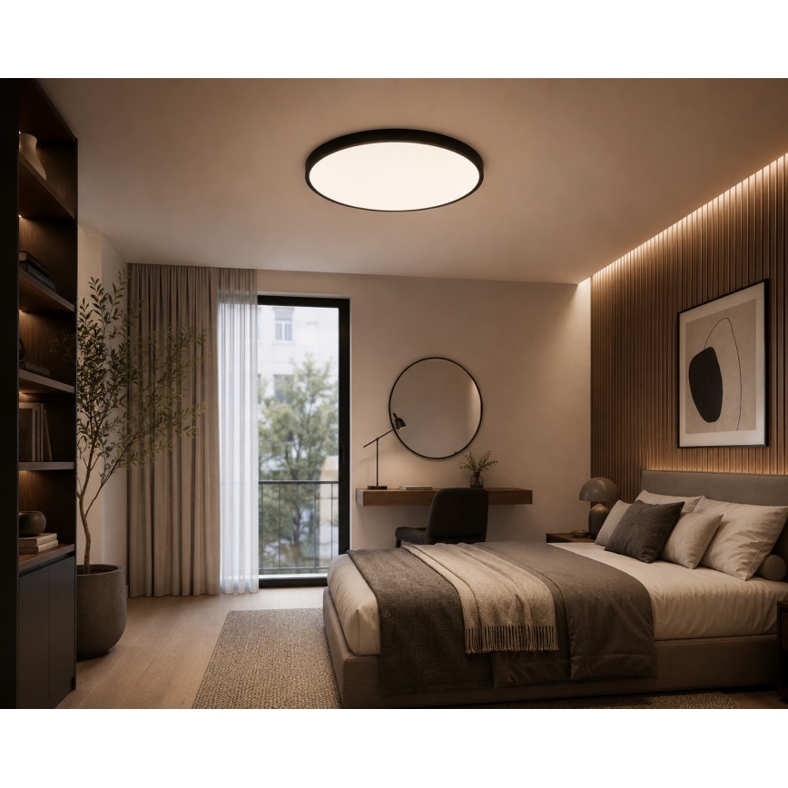 BRILAGI - LED Bathroom Ceiling Light ZENNA LED/36W/230V Ø 42 cm IP44 Black