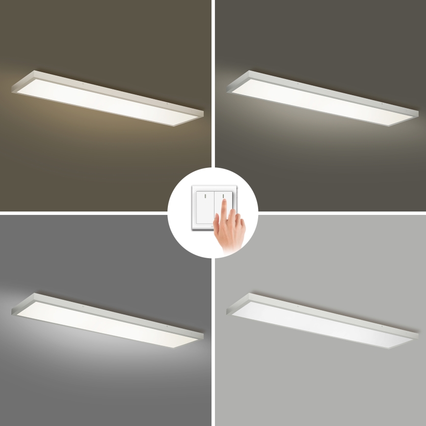 Brilagi - LED Bathroom Ceiling Light FRAME LED/50W/230V 3000/4000/6000K 120x30 cm IP44 silver