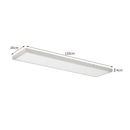Brilagi - LED Bathroom Ceiling Light FRAME LED/50W/230V 3000/4000/6000K 120x30 cm IP44 silver