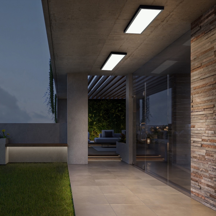 Brilagi - LED Bathroom ceiling light FRAME LED/50W/230V 30x120 cm 3000/4000/6000K IP44 black