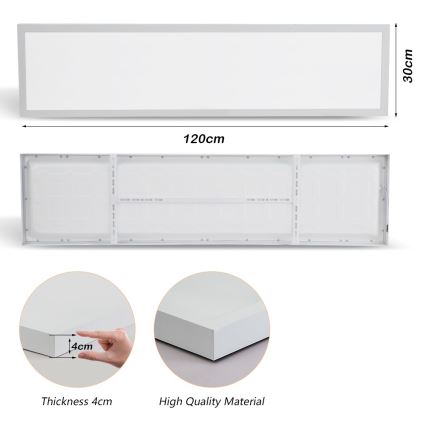 Brilagi - LED Bathroom ceiling light FRAME LED/50W/230V 30x120 cm 3000/4000/6000K IP44 white