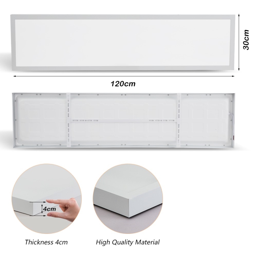 Brilagi - LED Bathroom ceiling light FRAME LED/50W/230V 30x120 cm 3000/4000/6000K IP44 white