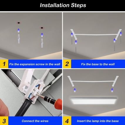 Brilagi - LED Bathroom ceiling light FRAME LED/50W/230V 30x120 cm 3000/4000/6000K IP44 white