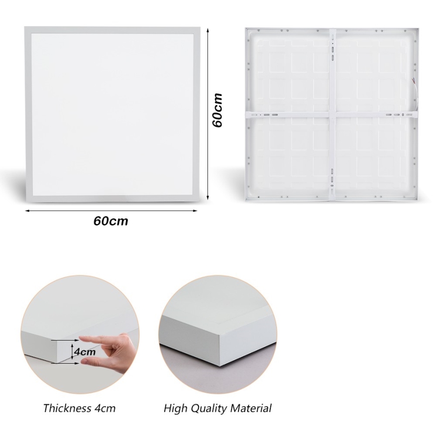 Brilagi - LED Bathroom ceiling light FRAME LED/50W/230V 60x60 cm 3000/4000/6000K IP44 white