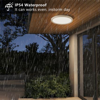 Brilagi - LED Bathroom ceiling light ULTRA SLIM LED/12W/230V d. 22,5 cm white IP54