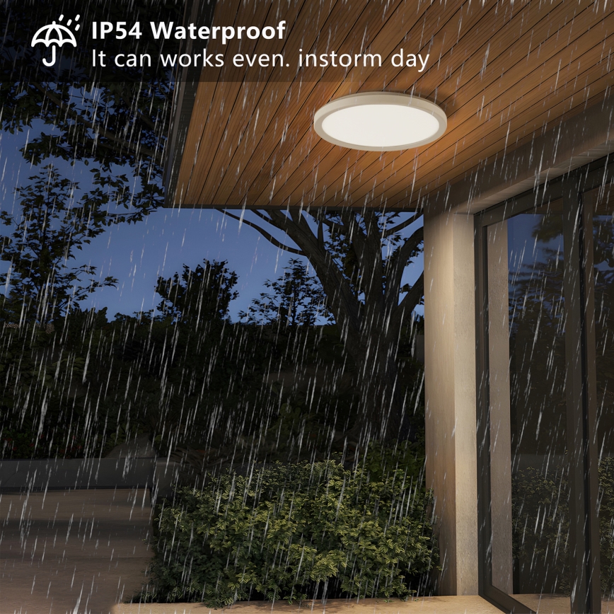 Brilagi - LED Bathroom ceiling light ULTRA SLIM LED/12W/230V d. 22,5 cm white IP54