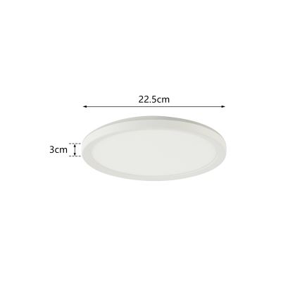 Brilagi - LED Bathroom ceiling light ULTRA SLIM LED/12W/230V d. 22,5 cm white IP54