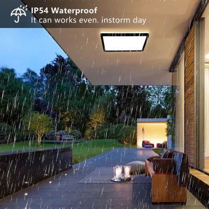 Brilagi - LED Bathroom ceiling light ULTRA SLIM LED/18W/230V 30x30 cm black IP54