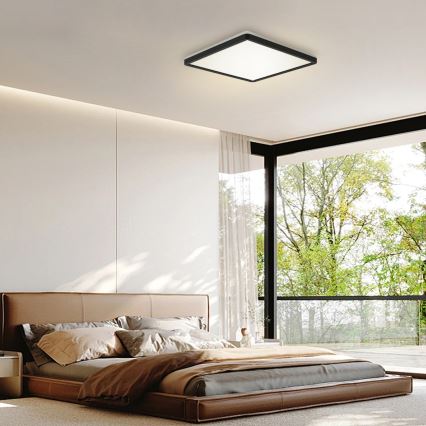 Brilagi - LED Bathroom ceiling light ULTRA SLIM LED/24W/230V 42x42 cm black IP54