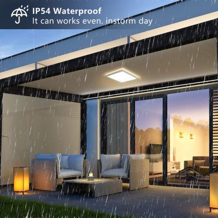 Brilagi - LED Bathroom ceiling light ULTRA SLIM LED/24W/230V 42x42 cm white IP54
