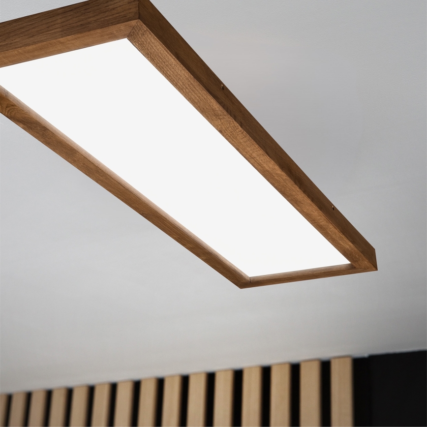 Brilagi - LED Bathroom Ceiling Light WOODY FRAME LED/40W/230V 120x30 cm IP44 Cherry Oak