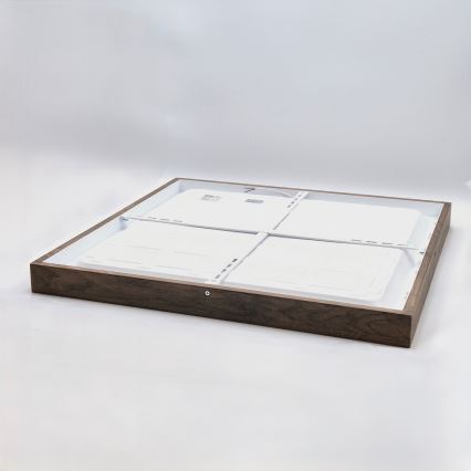 Brilagi - LED Bathroom Ceiling Light WOODY FRAME LED/40W/230V 60x60 cm IP44 walnut