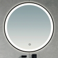 Brilagi - LED Bathroom Mirror ASTI LED/19W/230V Ø 60 cm Black IP44 CRI 90 Dimmable + CCT