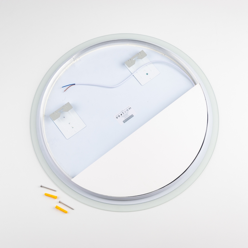 Brilagi - LED Bathroom Mirror BERNATE LED/19W/230V Ø 60 cm silver IP44 CRI 90 dimmable + CCT