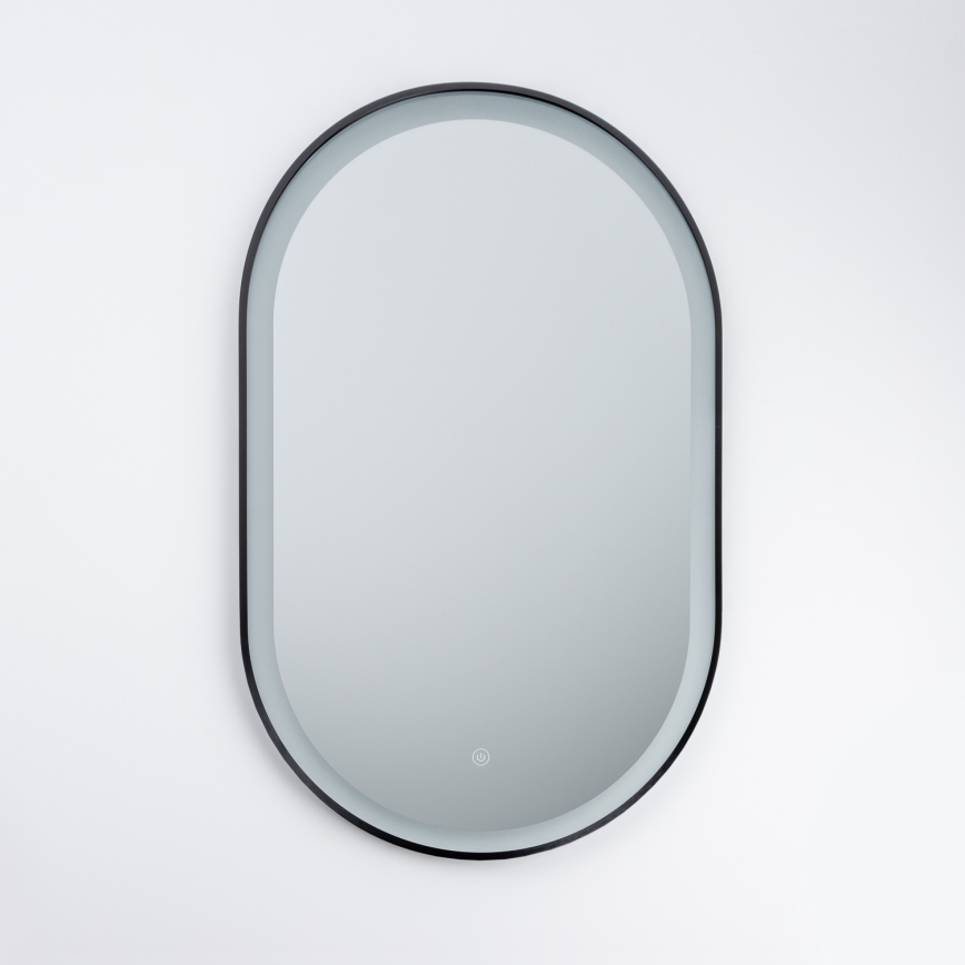 Brilagi - CANZO LED Bathroom Mirror LED/25W/230V 50x80 cm Black IP44 CRI 90 Dimmable + CCT
