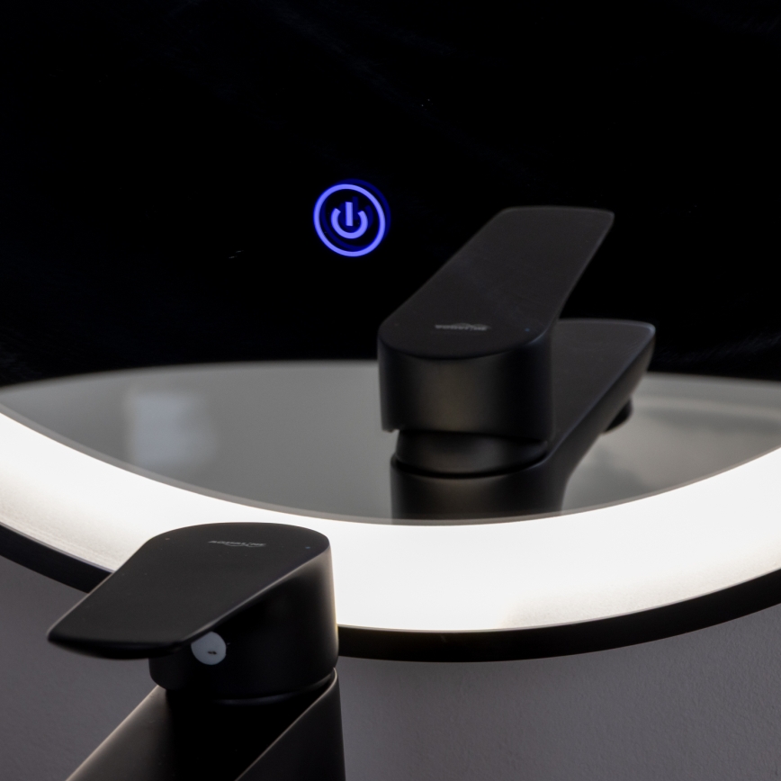 Brilagi - CANZO LED Bathroom Mirror LED/25W/230V 50x80 cm Black IP44 CRI 90 Dimmable + CCT