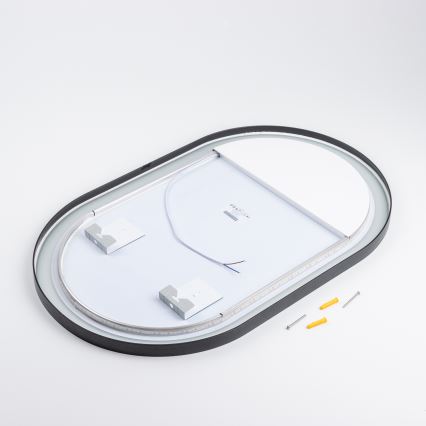 Brilagi - CANZO LED Bathroom Mirror LED/25W/230V 50x80 cm Black IP44 CRI 90 Dimmable + CCT