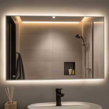 Brilagi - LED Bathroom Mirror DESIO LED/30W/230V 60x90 cm silver IP44 CRI 90 dimmable + CCT