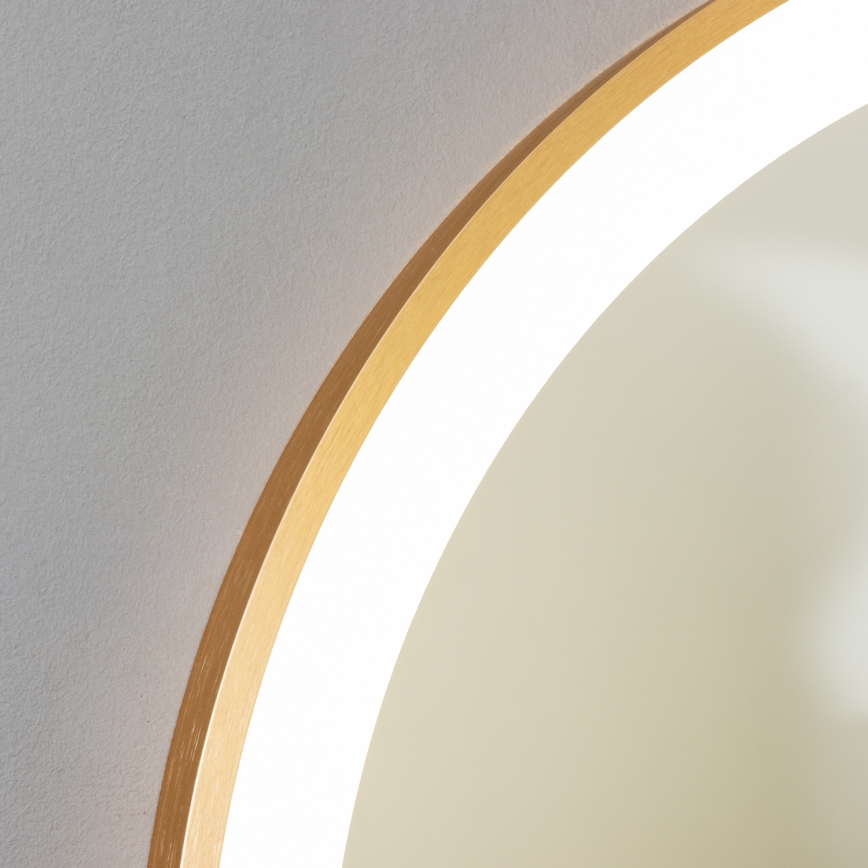 Brilagi - ERBA LED Bathroom Mirror LED/25W/230V 50x80 cm Gold IP44 CRI 90 Dimmable + CCT