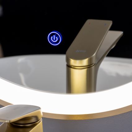 Brilagi - ERBA LED Bathroom Mirror LED/25W/230V 50x80 cm Gold IP44 CRI 90 Dimmable + CCT