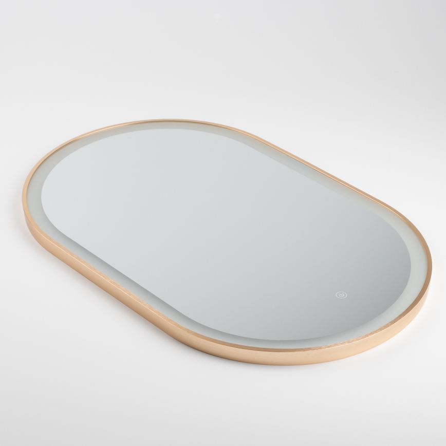 Brilagi - ERBA LED Bathroom Mirror LED/25W/230V 50x80 cm Gold IP44 CRI 90 Dimmable + CCT