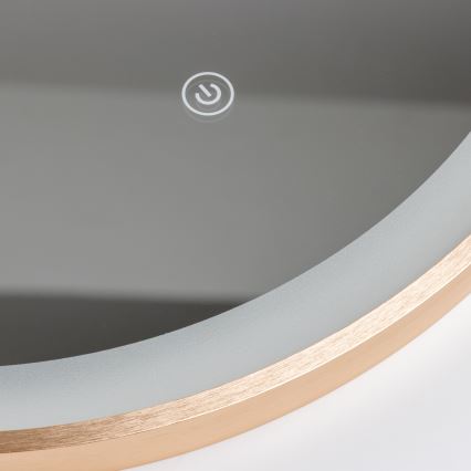 Brilagi - ERBA LED Bathroom Mirror LED/25W/230V 50x80 cm Gold IP44 CRI 90 Dimmable + CCT