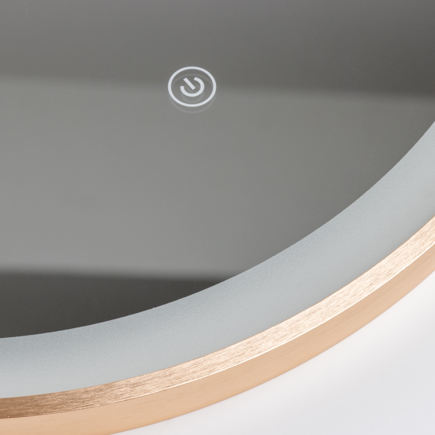 Brilagi - ERBA LED Bathroom Mirror LED/25W/230V 50x80 cm Gold IP44 CRI 90 Dimmable + CCT