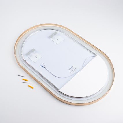 Brilagi - ERBA LED Bathroom Mirror LED/25W/230V 50x80 cm Gold IP44 CRI 90 Dimmable + CCT