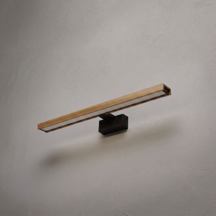 Brilagi - WOODY MIRROR 3-in-1 LED Bathroom Mirror Light LED/12W/230V 60 cm IP44 Black/Oak