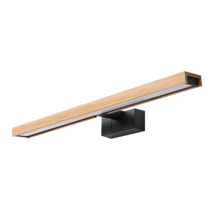 Brilagi - WOODY MIRROR 3-in-1 LED Bathroom Mirror Light LED/12W/230V 60 cm IP44 Black/Oak