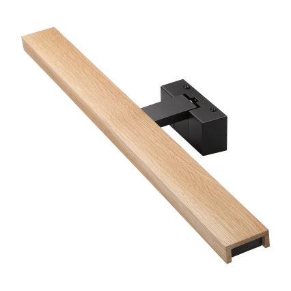 Brilagi - WOODY MIRROR 3-in-1 LED Bathroom Mirror Light LED/12W/230V 60 cm IP44 Black/Oak