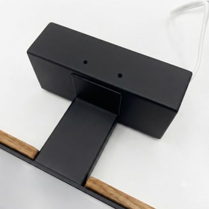 Brilagi - WOODY MIRROR 3-in-1 LED Bathroom Mirror Light LED/12W/230V 60 cm IP44 Black/Oak