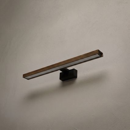 Brilagi - WOODY MIRROR 3-in-1 LED Bathroom Mirror Light LED/12W/230V IP44 Black/Oak Walnut