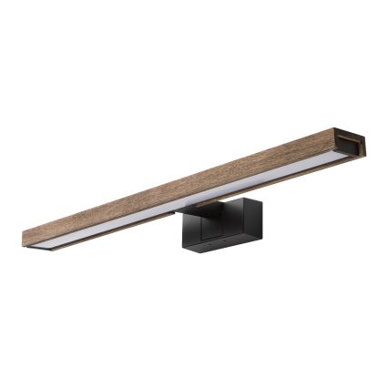 Brilagi - WOODY MIRROR 3-in-1 LED Bathroom Mirror Light LED/12W/230V IP44 Black/Oak Walnut