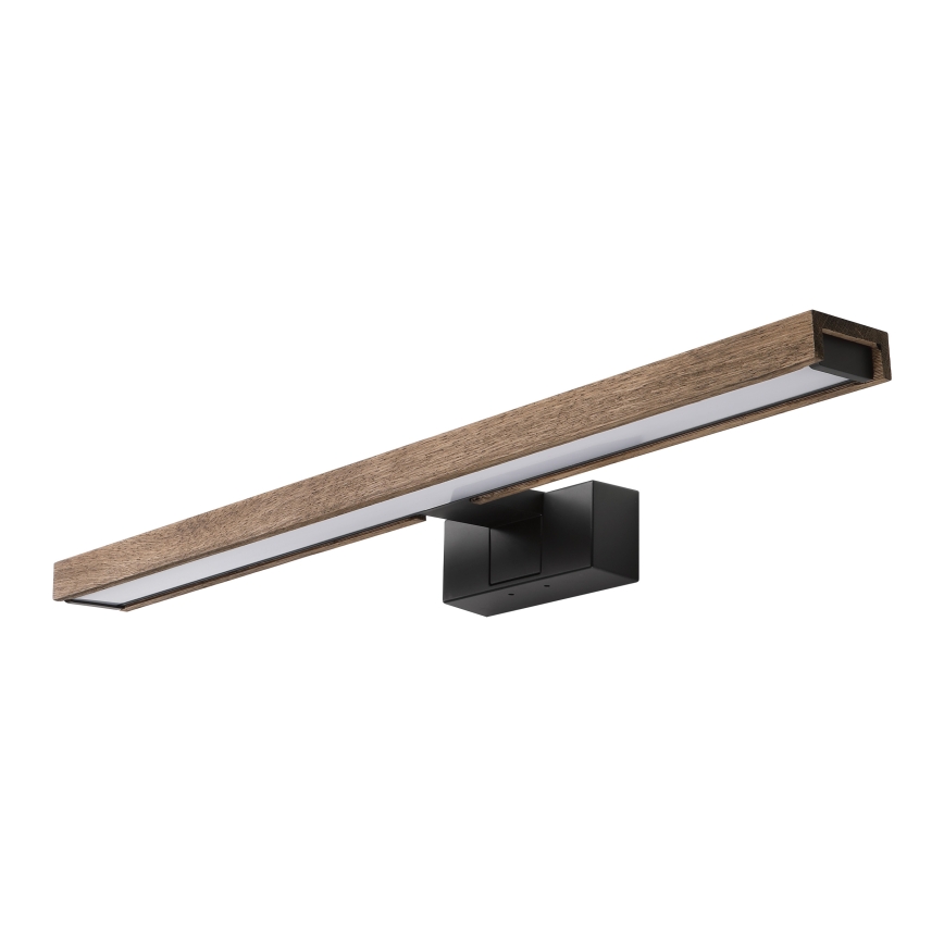 Brilagi - WOODY MIRROR 3-in-1 LED Bathroom Mirror Light LED/12W/230V IP44 Black/Oak Walnut