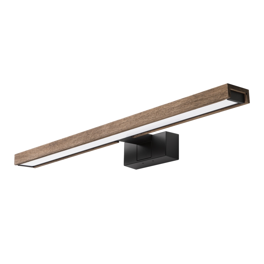 Brilagi - WOODY MIRROR 3-in-1 LED Bathroom Mirror Light LED/12W/230V IP44 Black/Oak Walnut