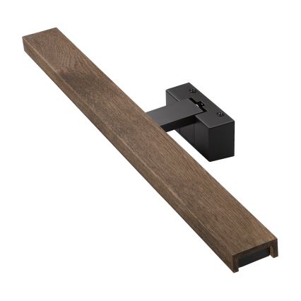 Brilagi - WOODY MIRROR 3-in-1 LED Bathroom Mirror Light LED/12W/230V IP44 Black/Oak Walnut