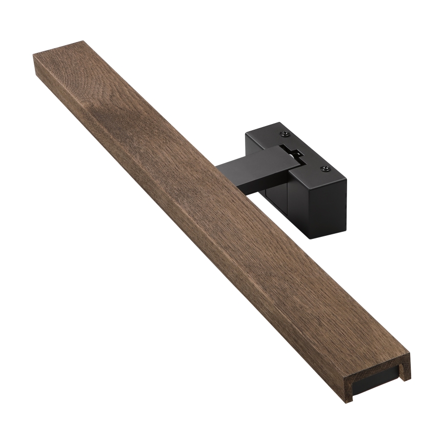 Brilagi - WOODY MIRROR 3-in-1 LED Bathroom Mirror Light LED/12W/230V IP44 Black/Oak Walnut
