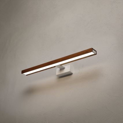 Brilagi - WOODY MIRROR 3-in-1 LED Bathroom Mirror Light LED/12W/230V 60 cm IP44 White / Oak-Cherry