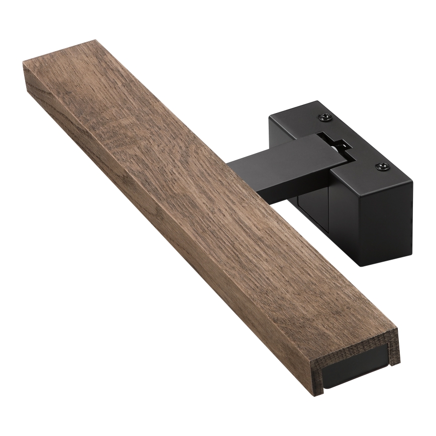 Brilagi - WOODY MIRROR 3-in-1 LED Bathroom Mirror Light LED/8W/230V 40 cm IP44 black/oak walnut