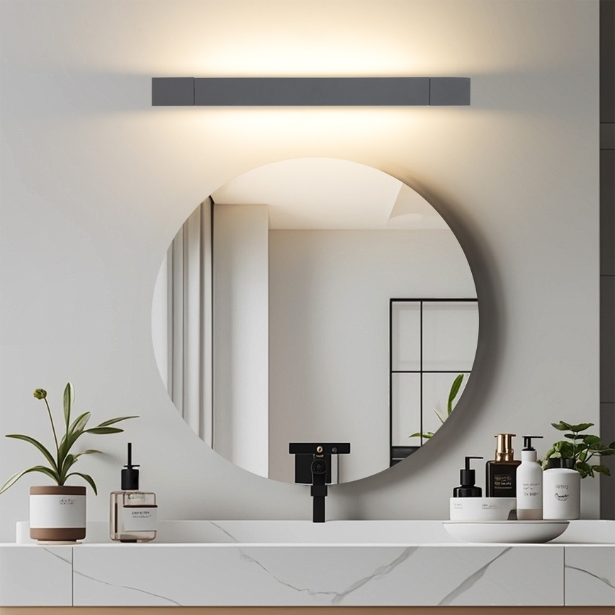 Brilagi - AQUA LINE LED Bathroom Mirror Light, 12W, 230V, 45 cm, IP44, Anthracite, CRI 90