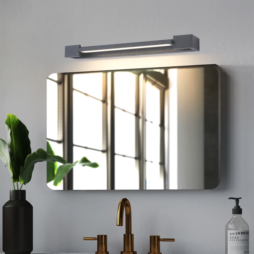 Brilagi - AQUA LINE LED Bathroom Mirror Light, 12W, 230V, 45 cm, IP44, Anthracite, CRI 90