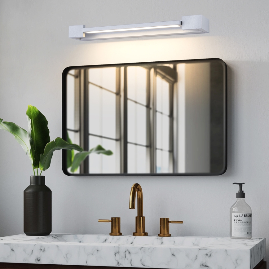 Brilagi - AQUA LINE LED Bathroom Mirror Light, 12W/230V, 45 cm, IP44, Matte Chrome, CRI 90
