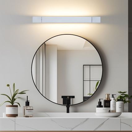 Brilagi - AQUA LINE LED Bathroom Mirror Light, 12W/230V, 45 cm, IP44, Matte Chrome, CRI 90