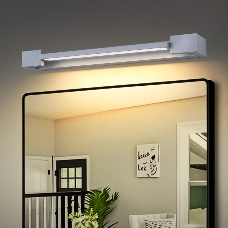 Brilagi - AQUA LINE LED Bathroom Mirror Light, 12W/230V, 45 cm, IP44, Matte Chrome, CRI 90