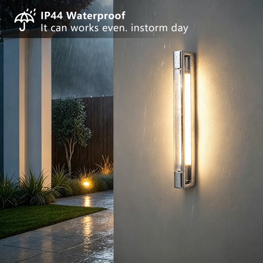 BRILAGI - AQUA LINE LED Bathroom Mirror Light, 12W/230V, 45 cm, IP44, Polished Chrome, CRI 90