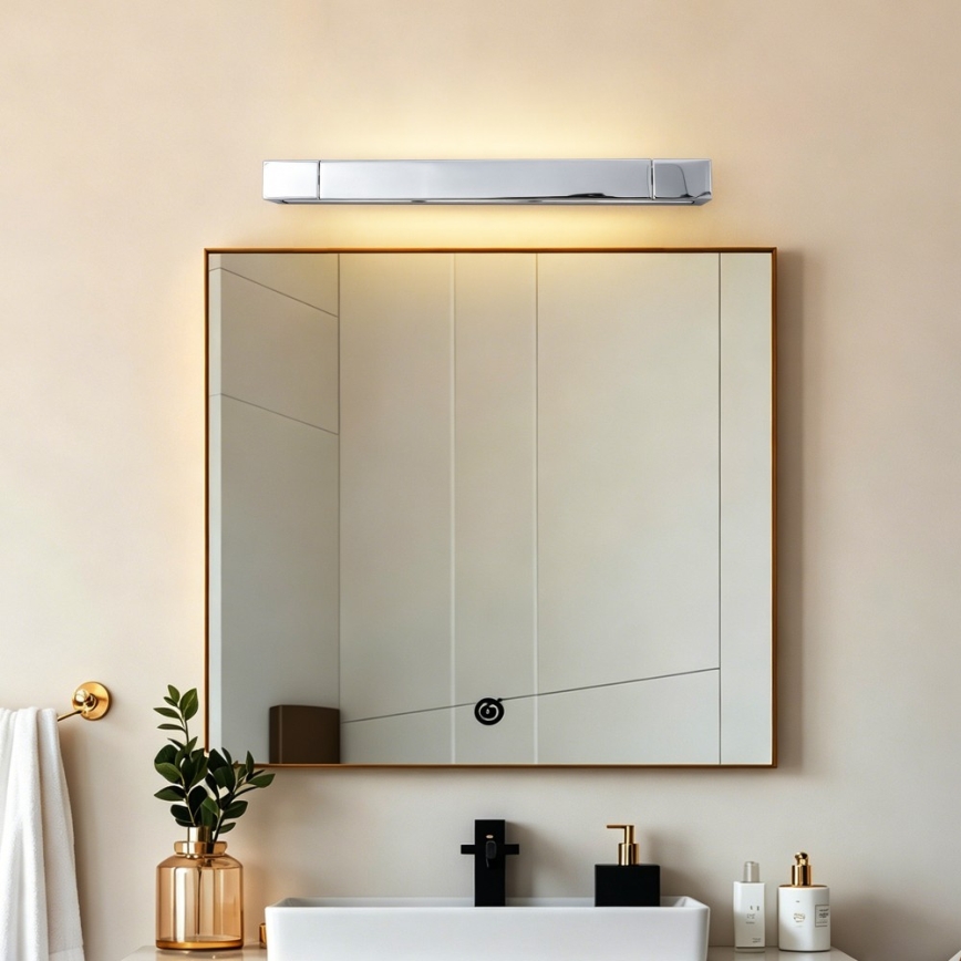 BRILAGI - AQUA LINE LED Bathroom Mirror Light, 12W/230V, 45 cm, IP44, Polished Chrome, CRI 90