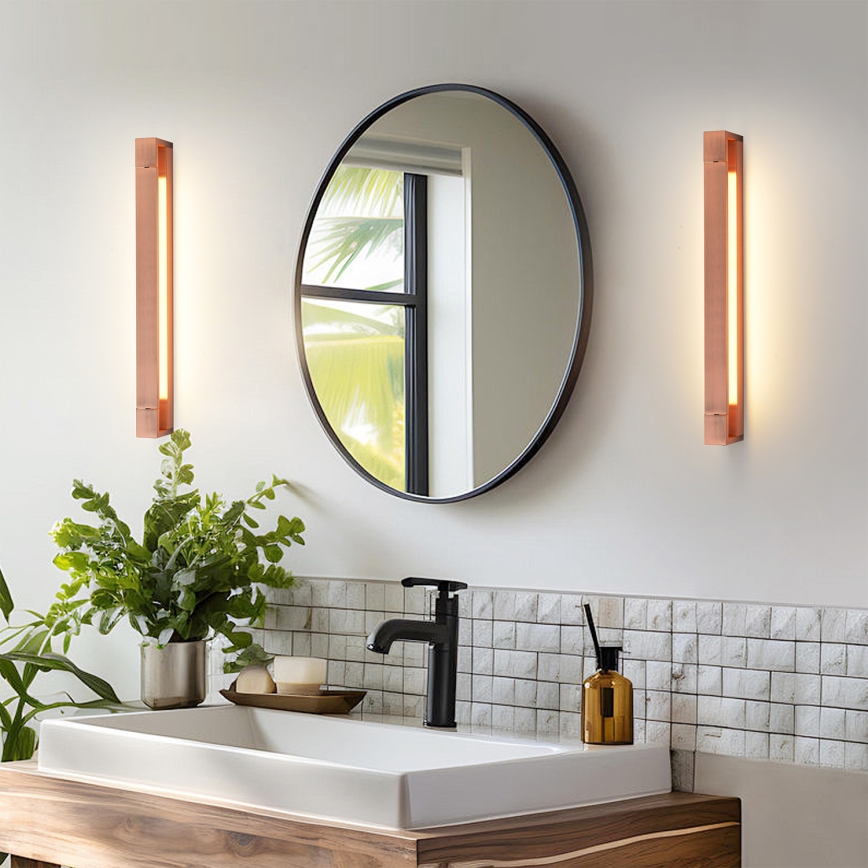 Brilagi - LED Bathroom Mirror Light AQUA LINE LED/18W/230V 60 cm IP44 Bronze CRI 90