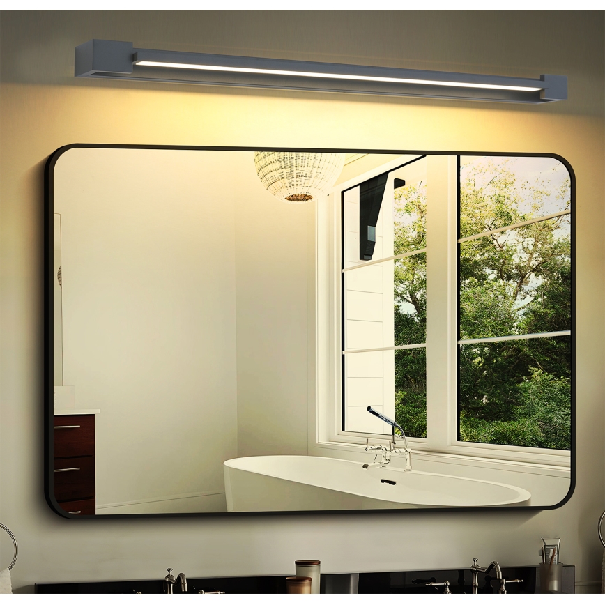 Brilagi - AQUA LINE LED Bathroom Mirror Light 24W/230V 90 cm IP44 Anthracite CRI 90