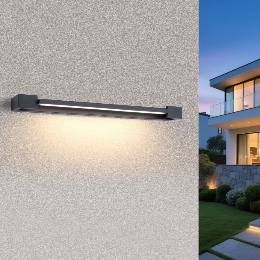 Brilagi - AQUA LINE LED Bathroom Mirror Light 24W/230V 90 cm IP44 Anthracite CRI 90